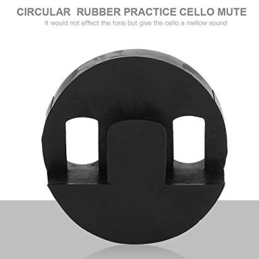 Imagem de Yctze Premium Round Rubber Practice Mute para Violoncelo, Preto - Acessório Ideal para Instrumentos Musicais