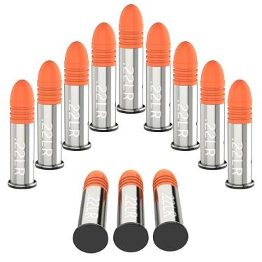 Imagem de Befbox 22LR Snap Caps Training Dummy Rounds Practice Safe Loading, Laranja, pacote com 12