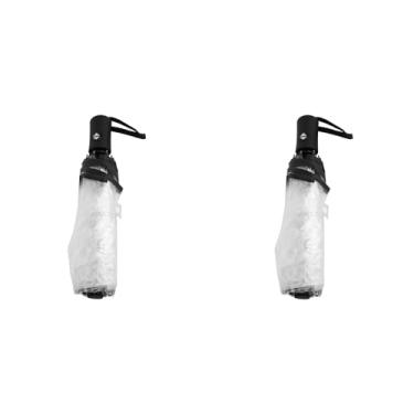 Imagem de Guarda-chuva Transparente, Guarda-chuva Dobrável Transparente, Automático, Fechado, de Viagem para Chuva, e Neve, Guarda-chuva Portátil Leve à Prova de para Adultos