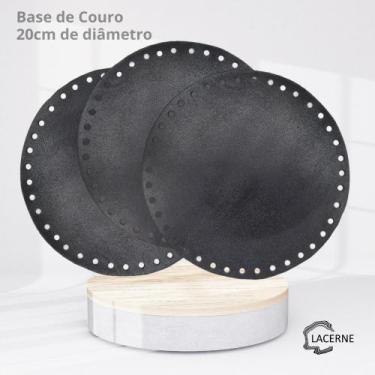 Imagem de KIT 3 Fundos de Bolsas em Couro para Crochê Tamanho 20cm de diâmetro (