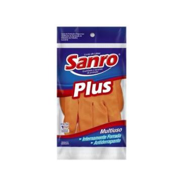 Imagem de Luva de látex - plus - tamanho m - sanro - 1 par