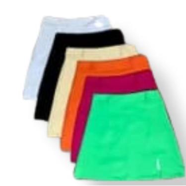 Imagem de Short saia alfaiataria feminina, Preto, P M