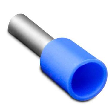 Imagem de 100 Terminal Tubular Pré-Isolado Simples 2,5mm Azul E2508 - Sibratec
