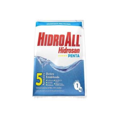 Imagem de Hidrosan Penta Desinfetante Multifunções Para Piscinas Hidroall -1 Kg