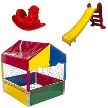 Imagem de Diversão para Toda a Família Piscina de Bolinhas 1,00m Escorregador Mé