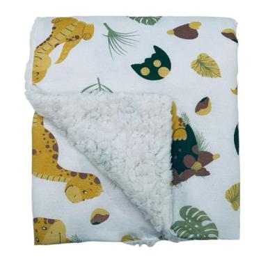 Imagem de Manta de Bebê Cobertor Coberdron Sherpa (0,75x0,75cm) Estampada Para M