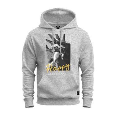 Imagem de Moletom Happy Estatua Estampado Agasalho Aconchegante - Nexstar, Cinza