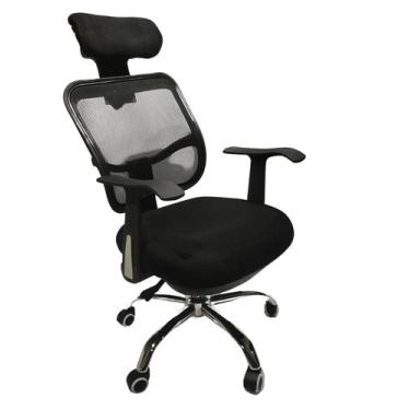 Imagem de Cadeira Escritório Giratória Tela Mesh Reclinável Ajustável - IMPORTAD