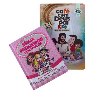 Imagem de Kit Bíblia Pequenos discipulos rosa + Café com Deus pai KIDS 2025 - VE