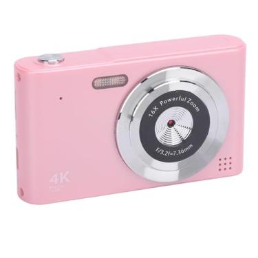 Imagem de Câmera Digital, Câmera Digital 4K 48MP Aponte e Dispare Com Tela IPS de 2,4 Polegadas, Zoom 16X Anti-vibração, Câmera Digital Compacta Com Flash para viagens. (PINK)