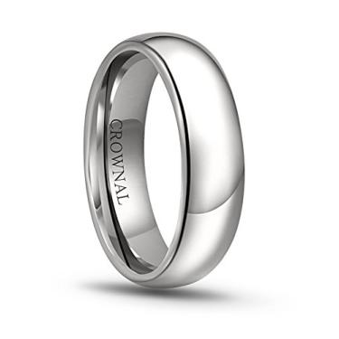 Imagem de Anel de casamento unissex de 1 mm, 2 mm, 3 mm, 4 mm, 5 mm, 6 mm, 7 mm, 8 mm, branco de tungstênio, ouro amarelo/ouro rosa/preto, polido, confortável, tamanho 3 a 17