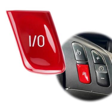 Imagem de Interruptor de botão IO de controle de volante ABS para carro para BMW Série 3 E46 M3 1998-2004 Botão E/S (botão I/O vermelho)