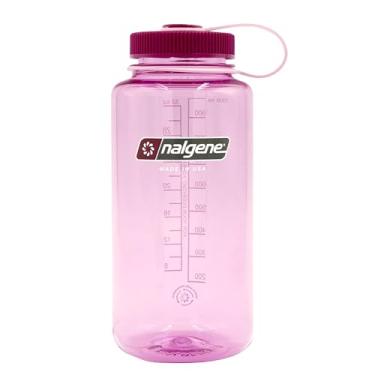 Imagem de Nalgene Garrafa de água Sustain Tritan livre de BPA feita com material derivado de 50% de resíduos de plástico (usando equilíbrio de massa certificado ISCC), 946 ml, boca larga, cosmo