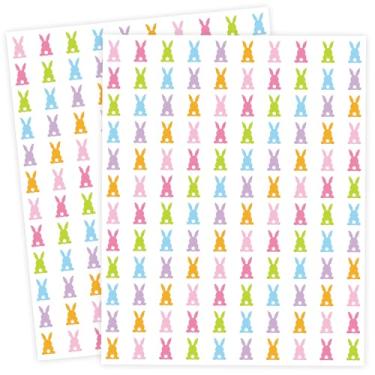 Imagem de JarThenaAMCS 2400 pçs mini adesivo de Páscoa pastel coelho papel decalque colorido coelho adesivo autoadesivo para planejador de recompensa envelope scrapbook suprimentos faça você mesmo, 1,3 cm