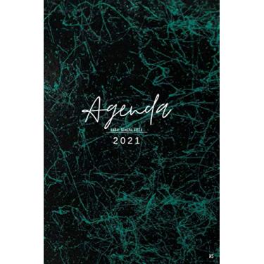 Imagem de Agenda Anual 2021 Semana Vista: Planificador semanal y mensual | Del 1 de enero de 2021 al 31 de diciembre de 2021 | Organizador Planner Diario marmol | idea de regalos originales hombre mujer