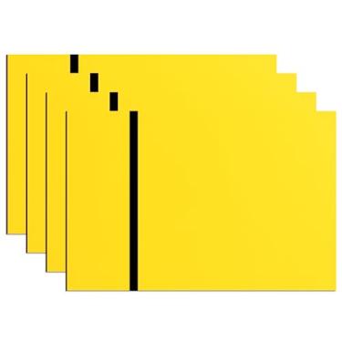 Imagem de Folha de acrílico de cor dupla (20.3 cm x 30.5 cm, 200 x 300 mm, 4 peças)-amarelo/preto