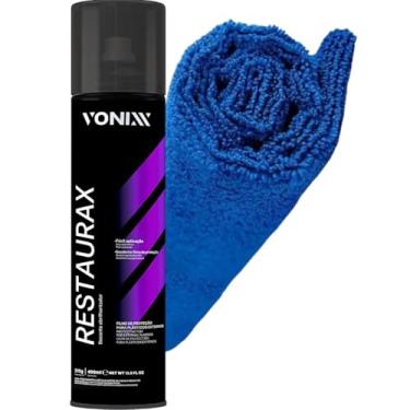 Imagem de Restaurax 400ml Renovador Plástico Automotivo Aerossol Pano