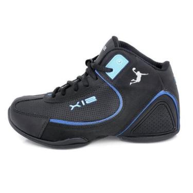 Imagem de Tênis Basquete Masculino Charge Six Street Preto/Azul, 44