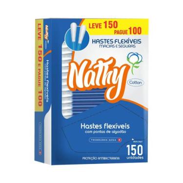 Imagem de Hastes Flexíveis  Nathy 300 Unidade Com Ponta De Algodão Macias E Segu