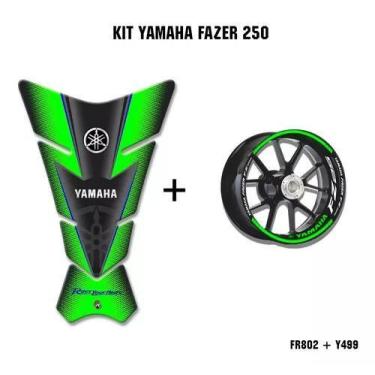 Imagem de Kit Adesivos Yamaha Fazer 250 Fz25 Friso Tankpad Y499 - Resitank