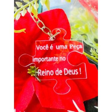 Imagem de Chaveiro acrílico cristal 50 unidades Reino de Deus  , festa, decoraçã