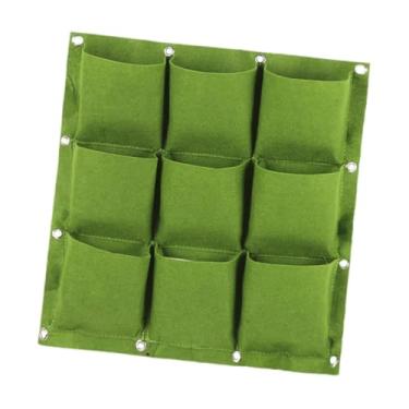 Imagem de WeiLaiKeQi Plantador de parede do jardim, planta Grow Bag Office Decoração pendurada Planting Brow Bag com 9 bolsos para jardinagem de estufa de quintal