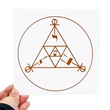 Imagem de Placa Grafico Scap Cabalístico PVC 15x15cm - Radionica Radiestesia - D