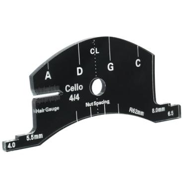 Imagem de Piutouyar Pontes de violoncelo pretas 4/4, ponte de violoncelo, ferramenta de referência de reparo de escala para modelo, peça de substituição