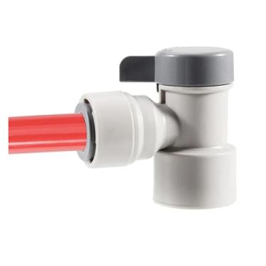 Imagem de Fabricação caseira de cerveja Straight Inline Shut Off Valve, 3/8'' Pipe Hose Quick Connector Beer Tube Push-in Fitting Joint, Brew Dispenser Switch Acessórios para vinho(Angle Valve)