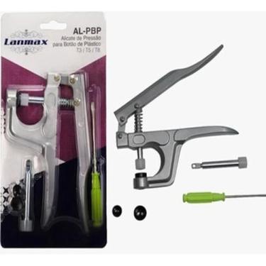 Imagem de Alicate de Pressão Aplicar Prega Botão Plástico Tic Tac T3 T5 T8 - AL-PMB Trabalha com Costura, Artesanato ou Personalização de Roupas e Acessórios