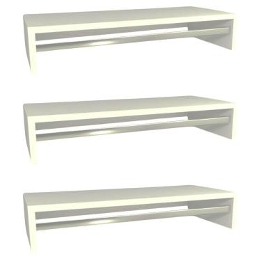 Imagem de Kit 3 Cabideiro De Parede Suspenso 80x25x11,5 Branco