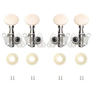 Imagem de Pino de afinação de ukulele clássico + 2R Tuners cabeças de máquina abertas botões para ukulele 4 cordas peças de guitarra sintonizadores clássicos ukulele 2R2L