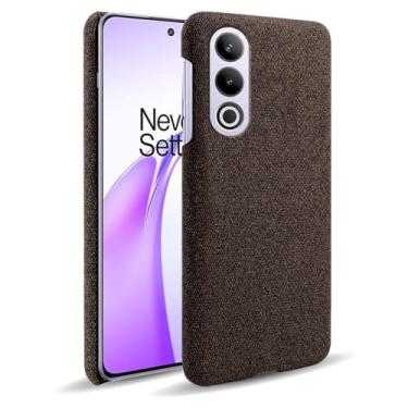 Imagem de Capa para Oneplus ACE 3V,Capa desenhada em lona,Case Protetora Ultrafina com Empunhadura Macia,Design em Tecido Antichoque e Antiarranhões-Brown