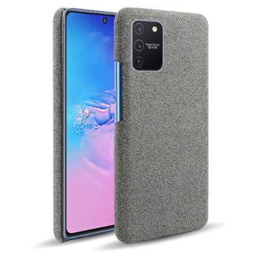 Imagem de Capa para Samsung Galaxy M80S,Capa desenhada em lona,Case Protetora Ultrafina com Empunhadura Macia,Design em Tecido Antichoque e Antiarranhões-Gray