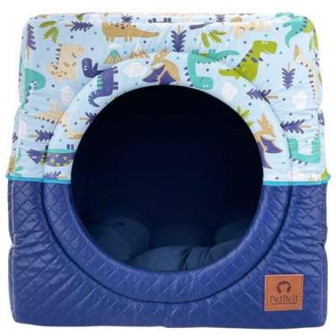 Imagem de Iglu 3x1 Corano/Corano G - Dino Azul Marinho - PetBelt