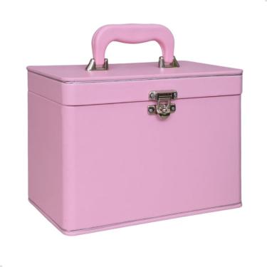 Imagem de Maleta Box 240 fotos 15x21 com 4 Álbuns Fotográficos duny rosa bebê Bebê Infantil Liso