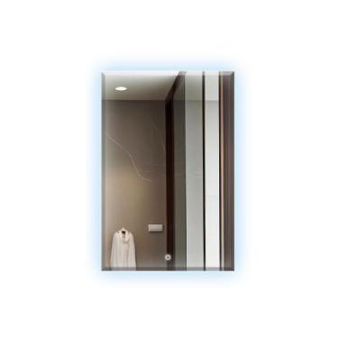 Imagem de Espelho Bisotê Com Led 70x50 Cm Retangular Sala Closet Hall - Flash Gl