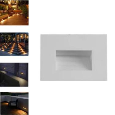 Imagem de 10 Balizador Led 4X2 Deitada De Embutir 2W Luz Branco Quente - Hitec