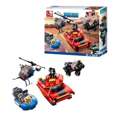 Imagem de Brinquedo Infantil Blocos de montar Cidade Policial 460 Peças Multikid