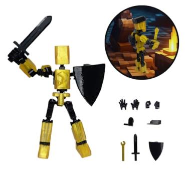Imagem de Brinquedo Mini 13 - Dummy Articulado Act Figure Acessórios Amarelo