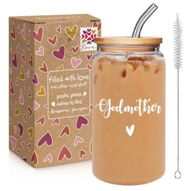 Imagem de Qubereeree Presente de pedido de madrinha, presentes de madrinha do afilhado, presentes de aniversário do dia das mães para Deus mãe, presente de anúncio de gravidez para Deus mãe, xícara de café de