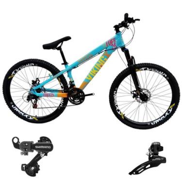 Imagem de Bicicleta Aro 26 Vikingx Aluminio Tuff 25 Mtb 24v Cambio Shimano Diant