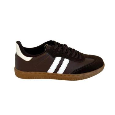 Imagem de Tênis Feminino Casual Confortável Leve Boho Marrom Tendência Blogueira