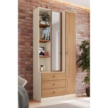 Imagem de Armario Multiuso Doha 2 Pts. Off White/Nature - Henn