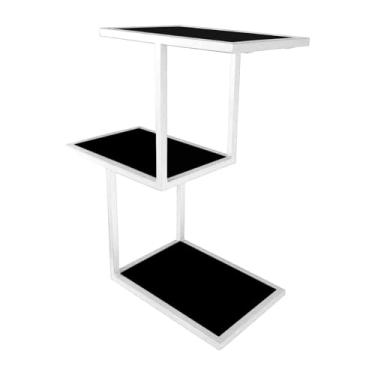 Imagem de Prateleira Nicho Para Decoração de Sala Quarto Canyon - Branco/preto