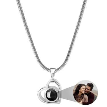 Imagem de EMIRISTIC Colar com foto personalizada para mulheres e meninas - colar personalizado com imagem interna - presente para o Natal. Dia dos Namorados, Dia das Mães, qualquer dia especial, banhado a prata