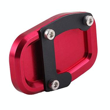 Imagem de Acc-Creativity Suporte de pé de motocicleta com ampliador lateral para placa de extensão compatível com Ducati Multistrada 950 1200 1260 2017-2020 (vermelho)