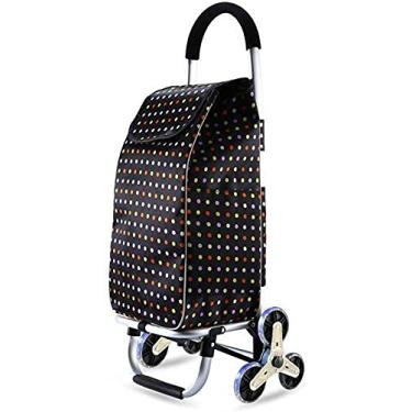 Imagem de Carrinhos de compras multifuncionais, carrinhos utilitários de armazenamento de cozinha, carrinho de pano Oxford antiferrugem de liga de alumínio, dobrável, fácil de guardar, caminhões de mão, para