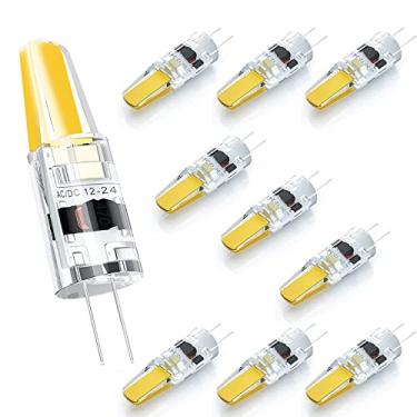 Imagem de Lâmpadas de LED G4 2700 K com iluminação branca quente, 3 W equivalente a 30 W AC DC 12 V-24 V, lâmpada LED de silicone G4 lâmpadas LED (lâmpada LED G4 2700 K)