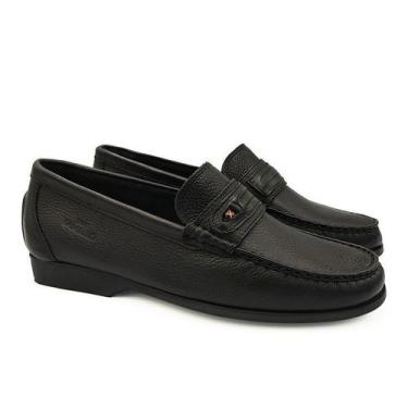 Imagem de Sapato Samello Mocassim Shelton Monza Loafer Preto Couro Floater, Pret